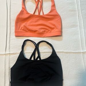 Lululemon Energy Bra - Black and Coral size 4
